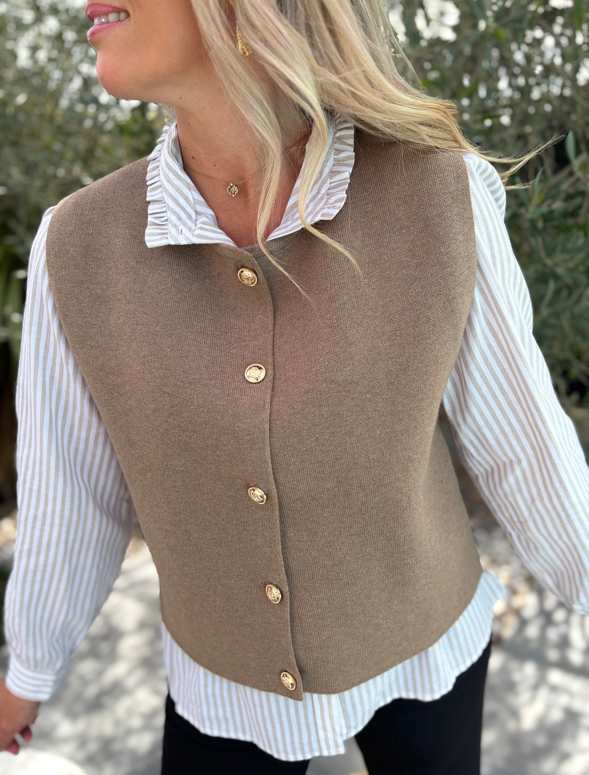 Gilet sans manches Néo taupe