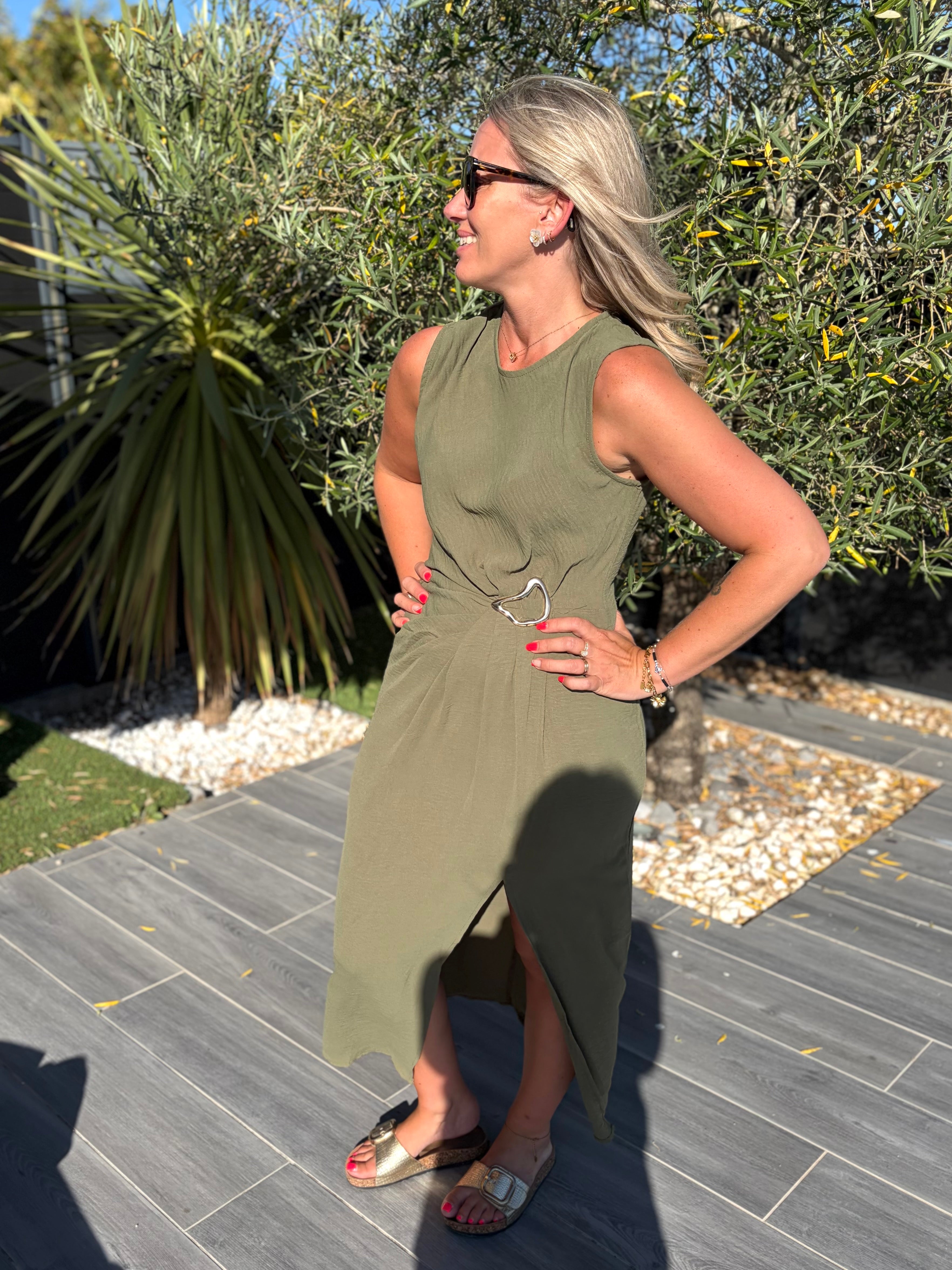 Robe clarisse kaki