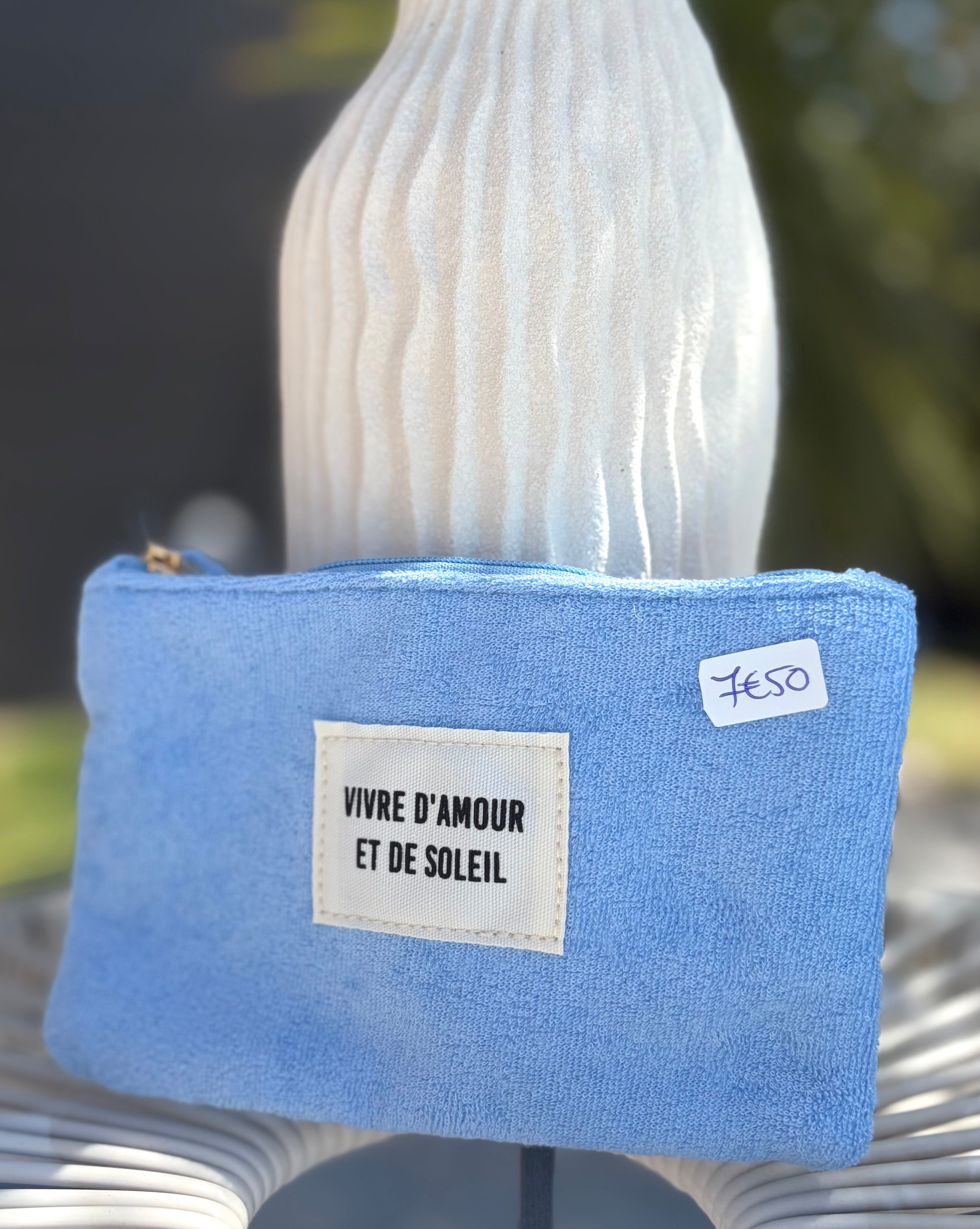 Pochette vivre d’amour et de soleil bleu