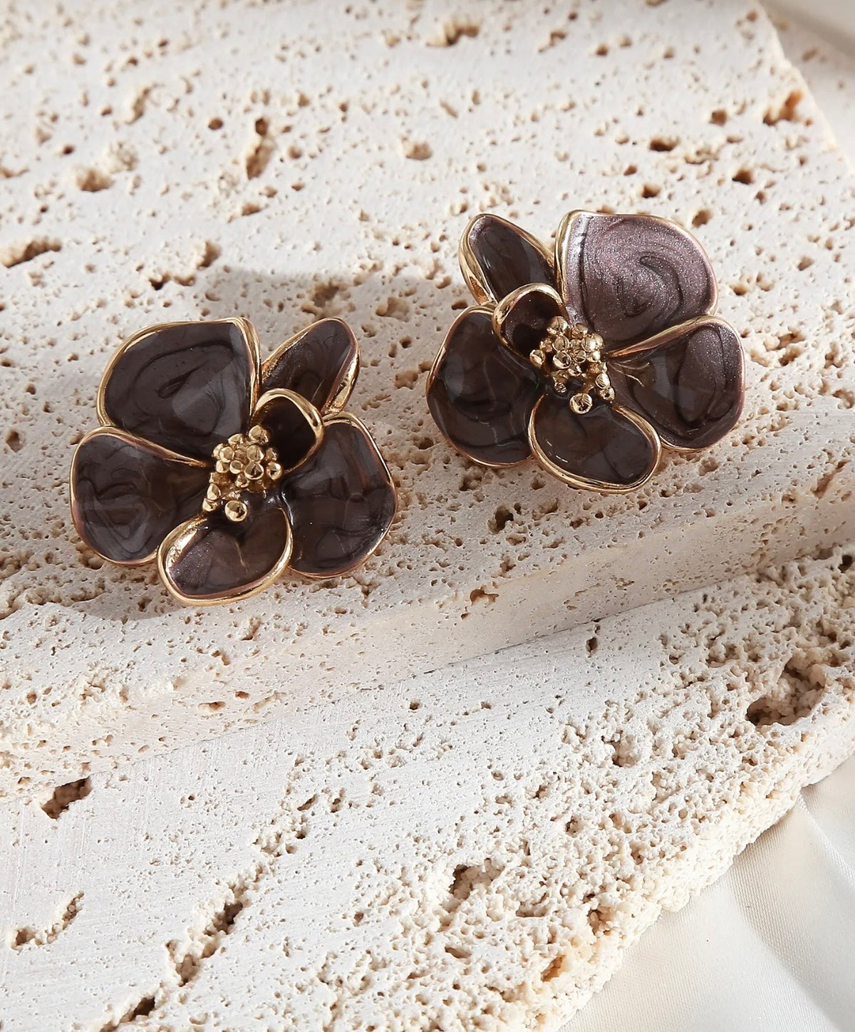 Boucles d’oreilles Eden Marron