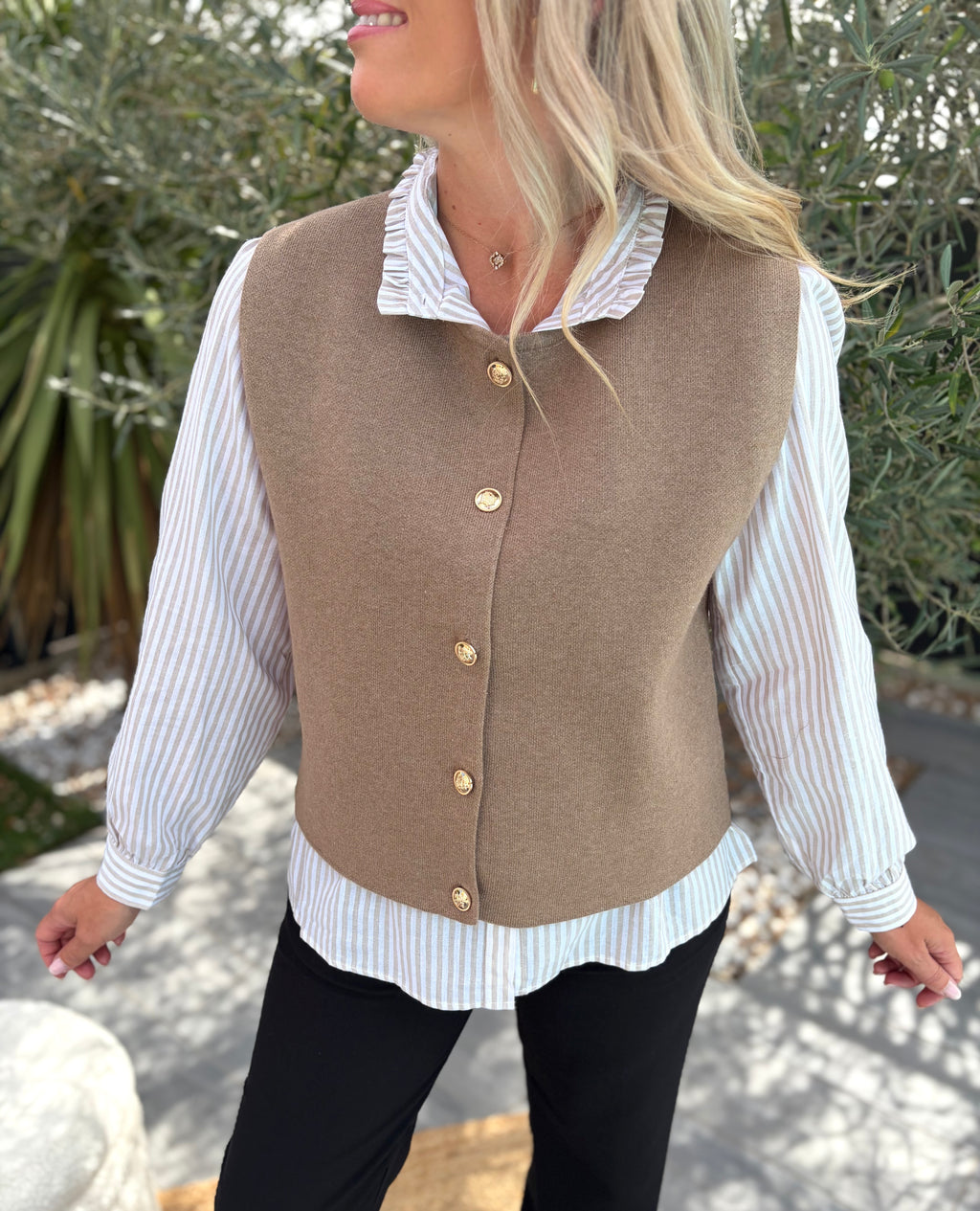Gilet sans manches Néo taupe