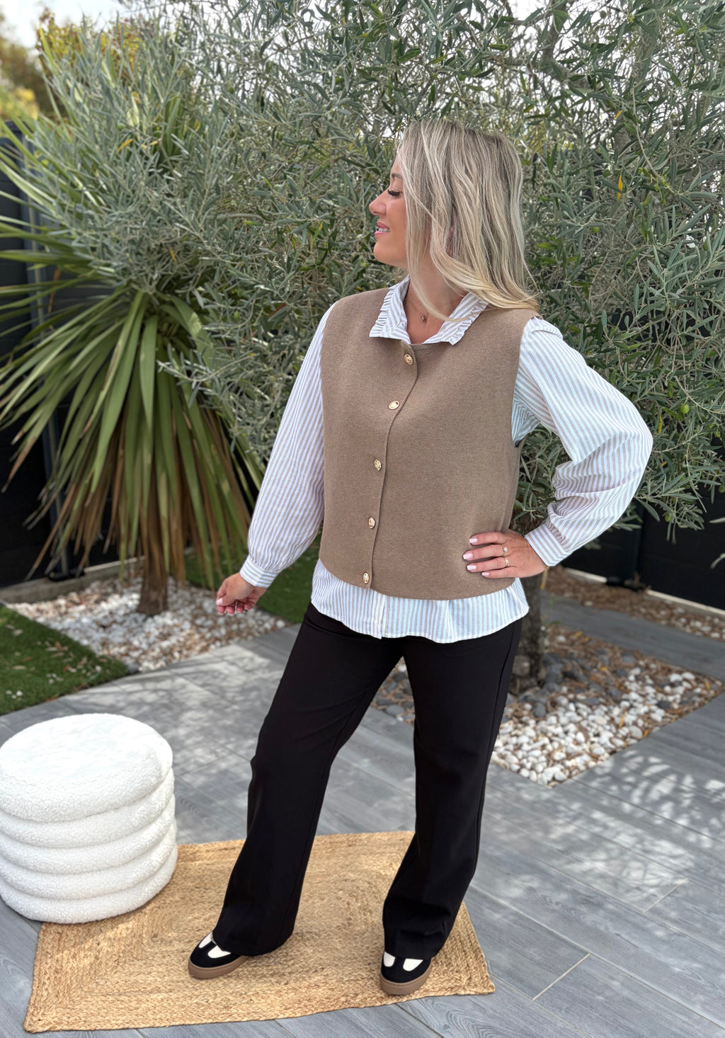 Gilet sans manches Néo taupe