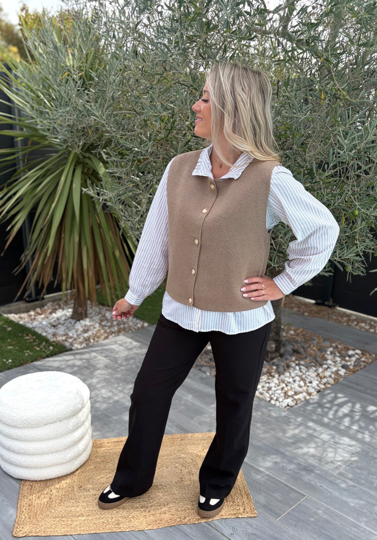 Gilet sans manches Néo taupe