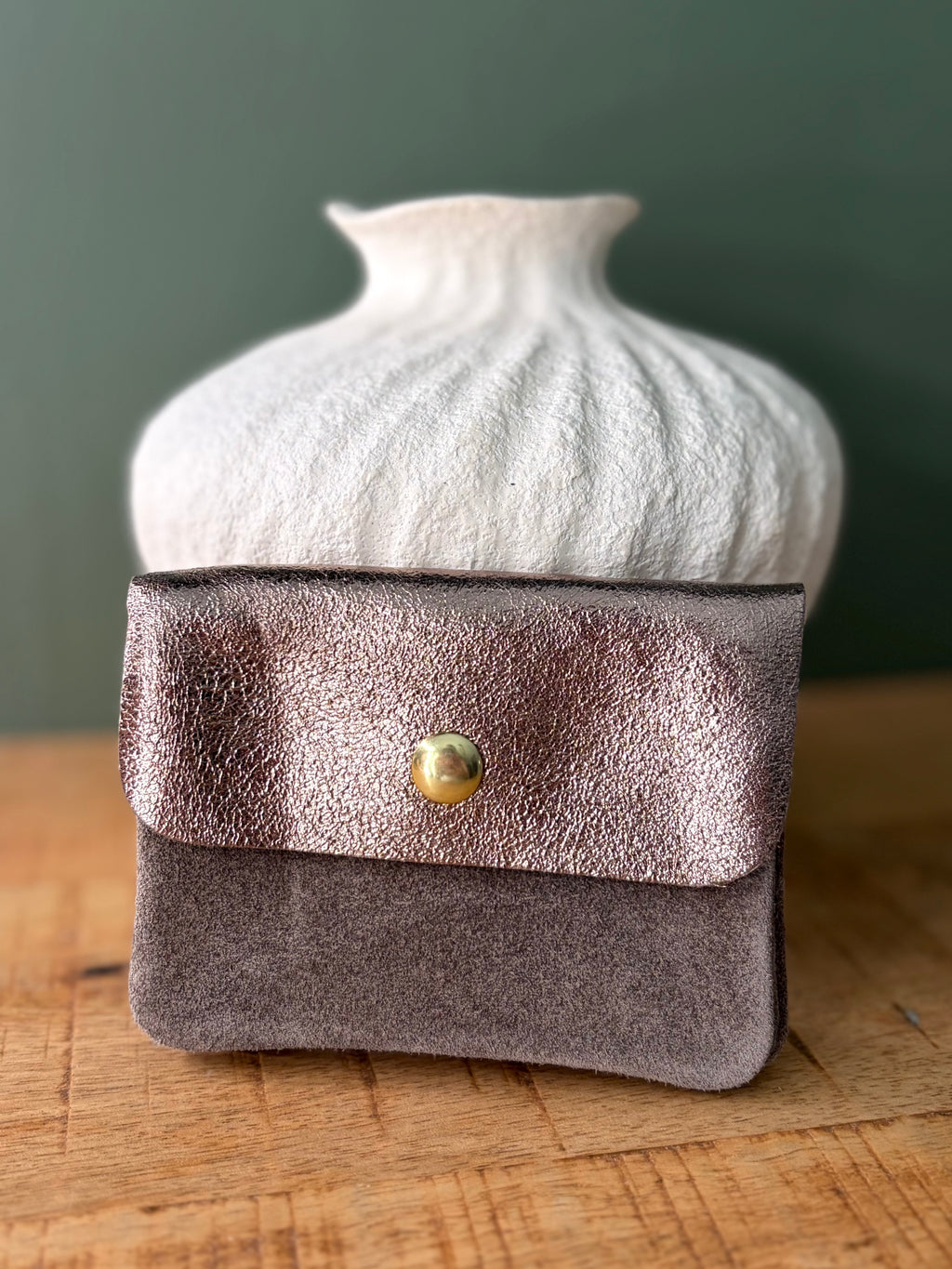 Mini porte monnaie marron
