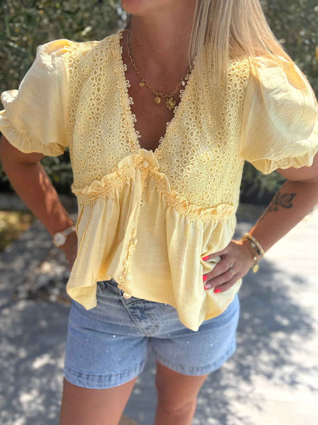 Top daniela jaune