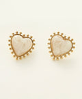Boucles d’oreilles love beige