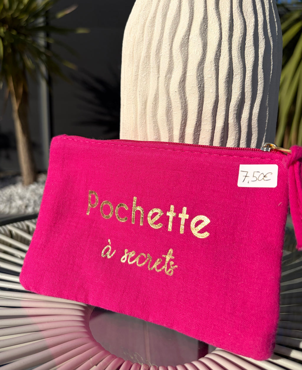 Pochette à secrets fushia