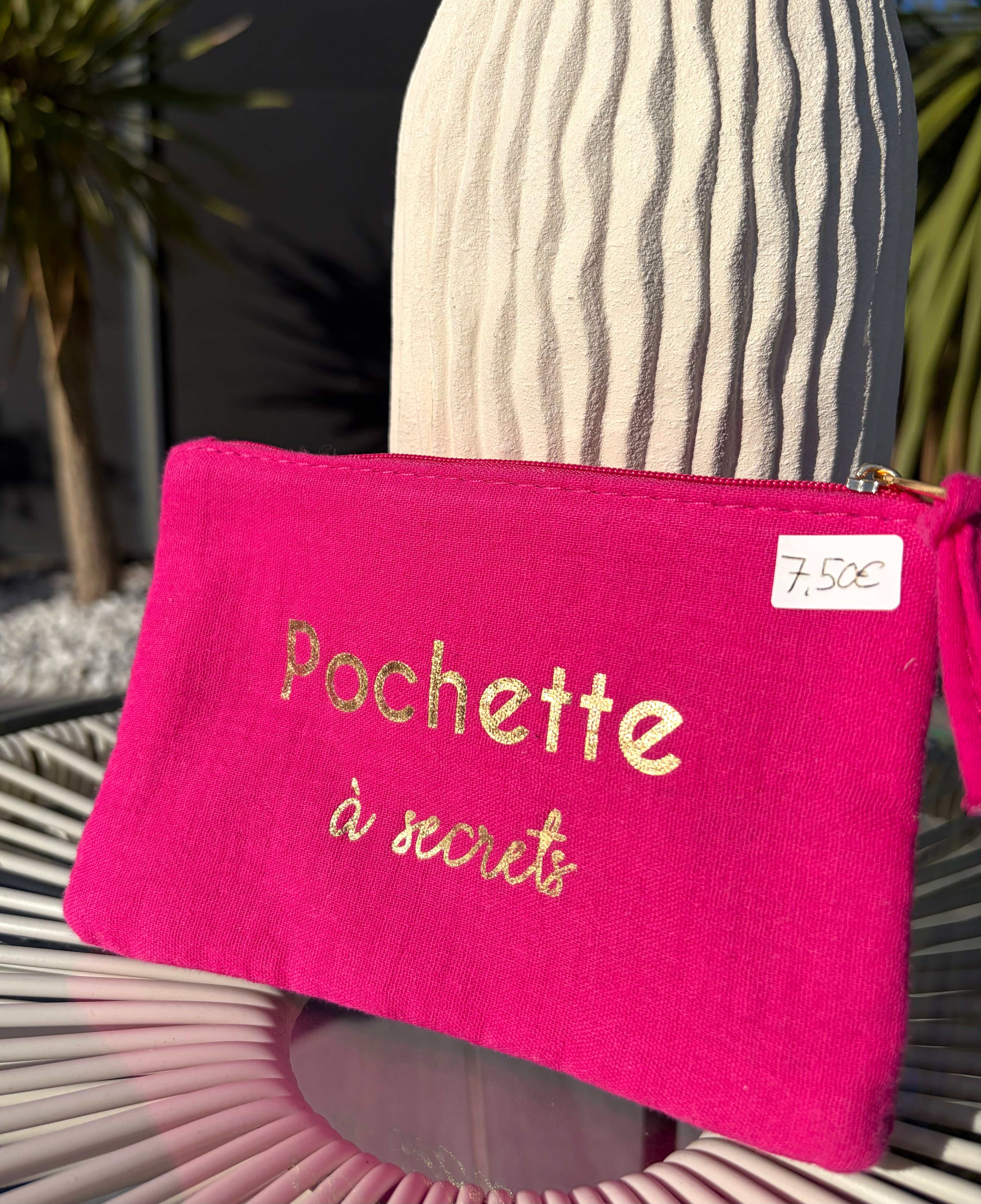 Pochette à secrets fushia