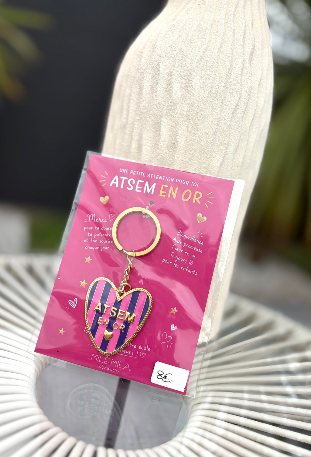 Porte clés atsem en or
